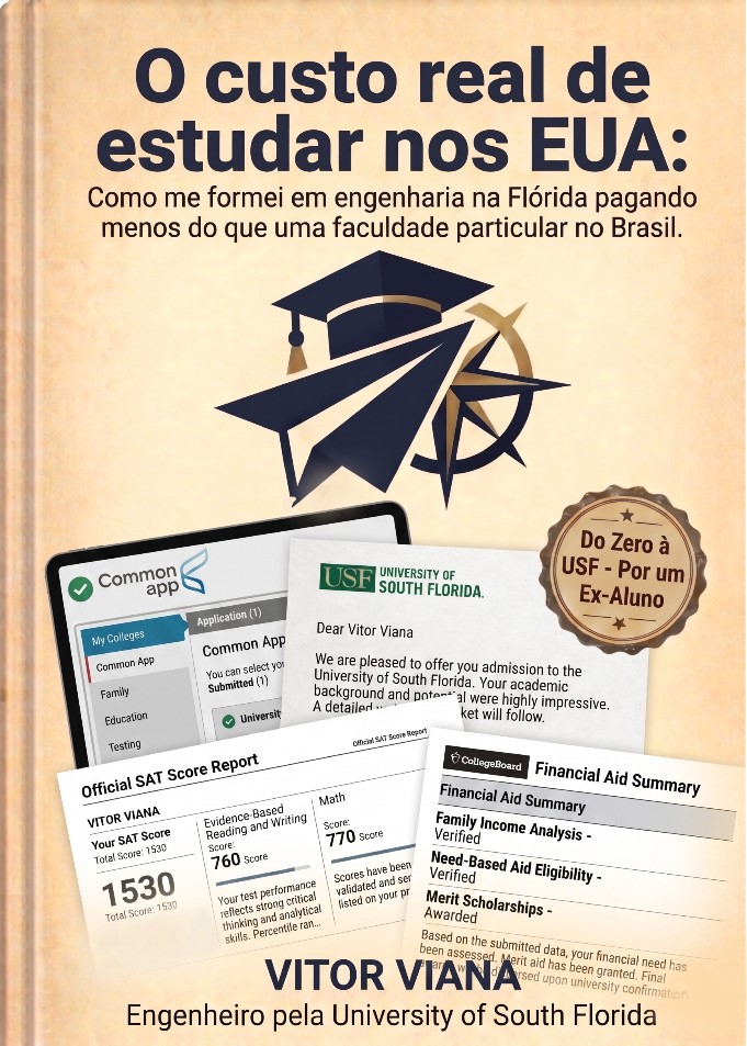 Capa do Ebook - O Custo Real de Estudar nos EUA